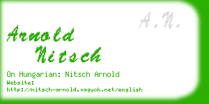 arnold nitsch business card
